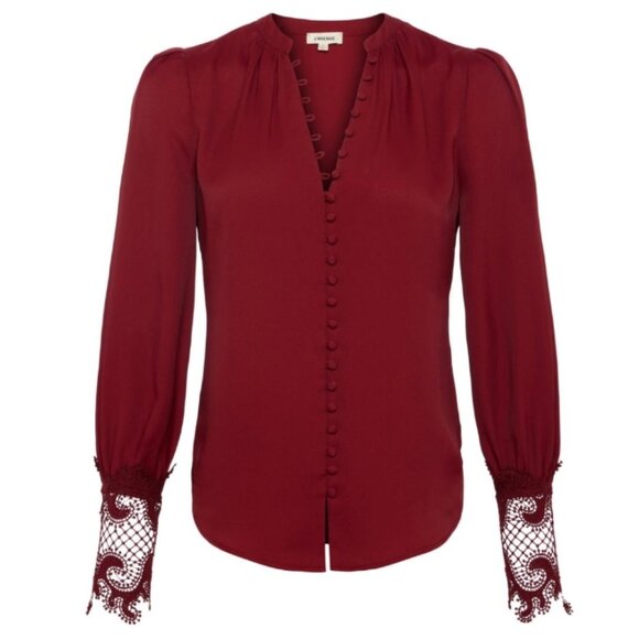L'Agence Ava Blouse In Syrah M NWT - Picture 3 of 10